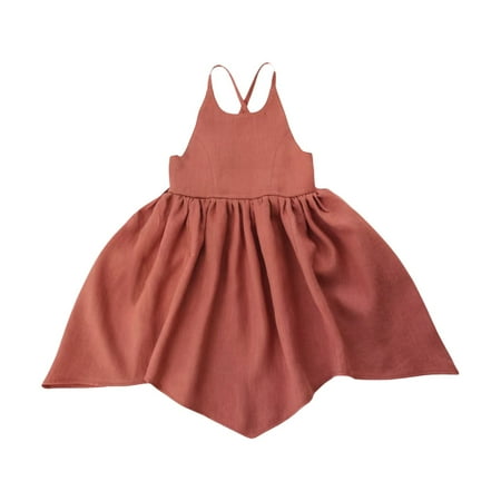 Kids Girls Dresses Toddler Soild Cotton Linen Halter Maple Shape Sleeveless Princess Dresses For 1 Years To 4 Years Baby Girl Clothes
Kids Girls Dresses Toddler Soild Cotton Linen Halter Maple Shape Sleeveless Princess Dresses For 1 Years To 4 Years Baby Girl Clothes