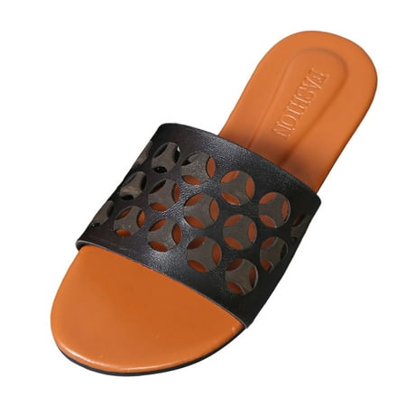 Youmylove Women Slide Slippers Fashion Summer Solid Color Hollow Leather Open Toe Flat Bottom Beach Slippers Comfort Cozy Leisure Daily Walking
Youmylove Women Slide Slippers Fashion Summer Solid Color Hollow Leather Open Toe Flat Bottom Beach Slippers Comfort Cozy Leisure Daily Walking