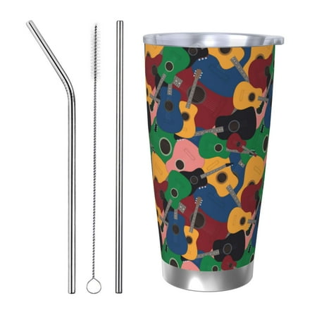 Gaeub Colored Guitars Print 20-Ounce Stainless Steel Car Cup Tumblers Cups with Lids and Straw Coffee Cups for Adults Kids Home Car Office School Travel Party-Straw Three-piece Set
Gaeub Colored Guitars Print 20-Ounce Stainless Steel Car Cup Tumblers Cups with Lids and Straw Coffee Cups for Adults Kids Home Car Office School Travel Party-Straw Three-piece Set