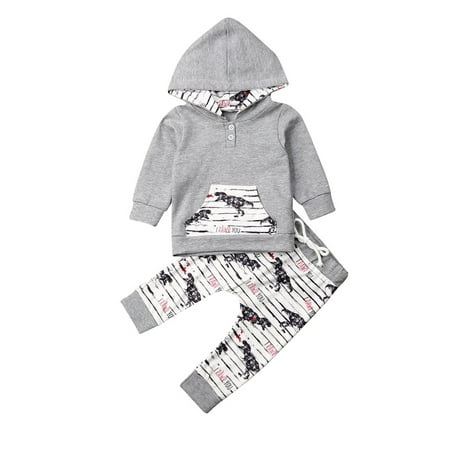 Sunisery Toddler Boy Cute Dinosaurs Print Hooded Tops Long Pants 2Pcs Outfits Set Grey 12-18m
Sunisery Toddler Boy Cute Dinosaurs Print Hooded Tops Long Pants 2Pcs Outfits Set Grey 12-18m