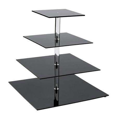 4 Layers Square Acrylic Cake Stand Cupcake Holder Shelf Stackable Detachable Wedding Birthday Party Cup Cake Display Holder (Black)
4 Layers Square Acrylic Cake Stand Cupcake Holder Shelf Stackable Detachable Wedding Birthday Party Cup Cake Display Holder (Black)