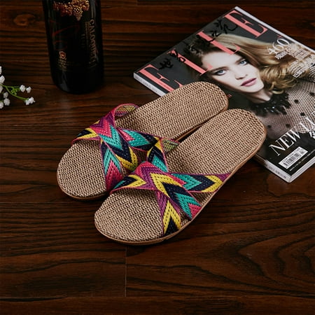 QWANG 2023 Cool Slippers Home Slippers Indoor Silent Thick Soled Slippers Women s Purple