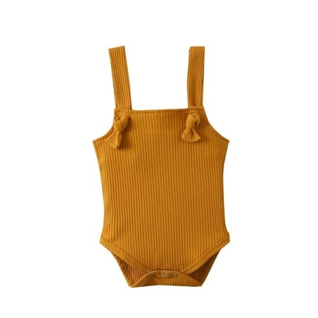 Biekopu Newborn Girls Summer Romper Adjustable Strap Solid Color Snap Closure Bodysuit for 0-24 Months Infant
Biekopu Newborn Girls Summer Romper Adjustable Strap Solid Color Snap Closure Bodysuit for 0-24 Months Infant