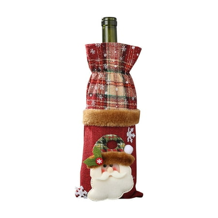 XSSFCC Christmas Decorations Wine Bottle Set Plaid Linen Wine Bottle Decoration Red Wine Champagne Creative Wine Bottle Bag B One Size
XSSFCC Christmas Decorations Wine Bottle Set Plaid Linen Wine Bottle Decoration Red Wine Champagne Creative Wine Bottle Bag B One Size