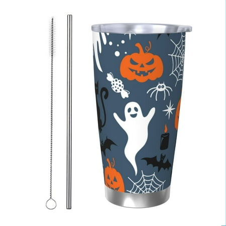 Uemuo Halloween Print Travel Coffee Mug 20oz Double-walled Car Cup Stainless Steel Insulated Tumbler Leak-proof Travel Cup Reusable Straw Car Cup-Straw Two-piece Set
Uemuo Halloween Print Travel Coffee Mug 20oz Double-walled Car Cup Stainless Steel Insulated Tumbler Leak-proof Travel Cup Reusable Straw Car Cup-Straw Two-piece Set