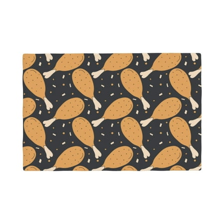 Placemats Set of 4 Chicken Legs Heat Resistant Non - Slip Place mats Waterproof table mat for Kitchen Dining-6片装
Placemats Set of 4 Chicken Legs Heat Resistant Non - Slip Place mats Waterproof table mat for Kitchen Dining-6片装