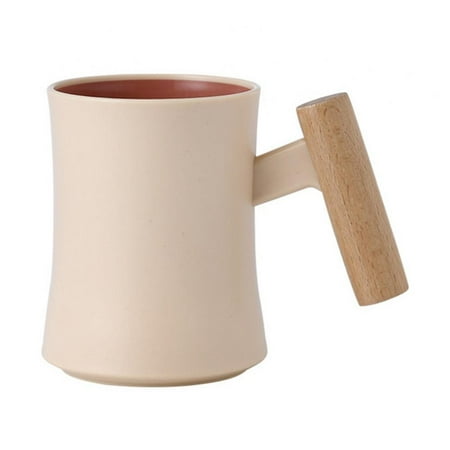 

Wisremt Cup with Wooden Handle for Bathroom Fall Resistant for Home Kitchen