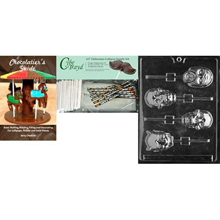 Cybrtrayd Scary Faces Lolly Chocolate Mold with Chocolatier s Bundle Includes 25 Lollipop Sticks and 25 Cello Bags
Cybrtrayd Scary Faces Lolly Chocolate Mold with Chocolatier s Bundle Includes 25 Lollipop Sticks and 25 Cello Bags