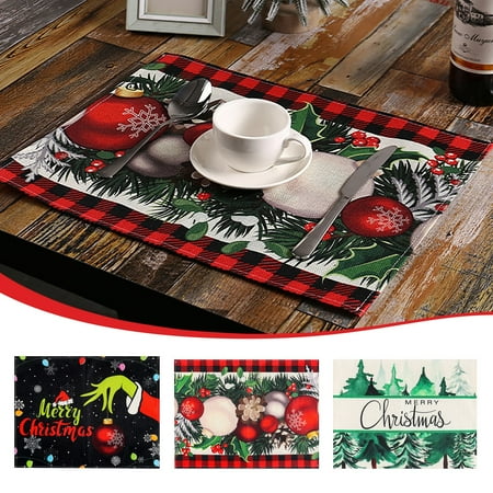 Corashan Christmas Decoration Grinch Mat Christmas Imitation Linen Placemat Christmas Tree Printed Table Mat Western Food Mat Kitchen Insulation Mat Best Christmas Gifts
Corashan Christmas Decoration Grinch Mat Christmas Imitation Linen Placemat Christmas Tree Printed Table Mat Western Food Mat Kitchen Insulation Mat Best Christmas Gifts