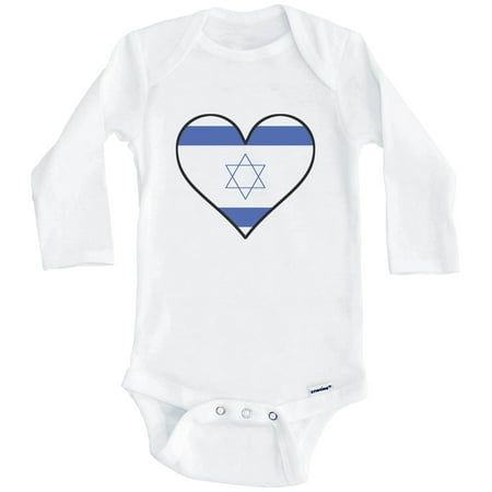 Israeli Flag Baby Bodysuit - Cute Israeli Flag Heart - Israel Baby Bodysuit (Long Sleeve) 6-9 Months White
Israeli Flag Baby Bodysuit - Cute Israeli Flag Heart - Israel Baby Bodysuit (Long Sleeve) 6-9 Months White