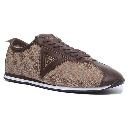 Guess Torino 4G Logo Men s Lace Up Trainers In Brown Size 12.5