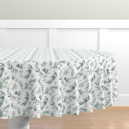 Cotton Sateen Tablecloth 90 Round - Australian Eucalyptus Leaves Botanical Flora Rustic Farmhouse White Green Watercolor Greenery Print Custom Table Linens by Spoonflower
Cotton Sateen Tablecloth 90 Round - Australian Eucalyptus Leaves Botanical Flora Rustic Farmhouse White Green Watercolor Greenery Print Custom Table Linens by Spoonflower