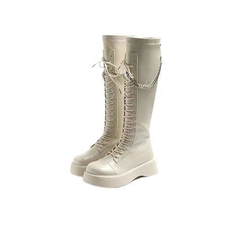 Zodanni Women Casual Combat Booties Work Comfort Lace Up Platform Boot Fashion Lightweight Solid Color Boots Beige 7.5
Zodanni Women Casual Combat Booties Work Comfort Lace Up Platform Boot Fashion Lightweight Solid Color Boots Beige 7.5