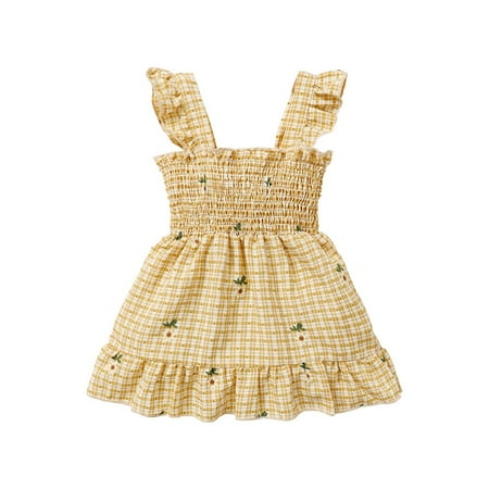 Toddler Baby Girls Clothes Baby Girls Dress Sleeveless Dress Strap Dress Plaid Dress 18-24 Months Toddler Girls Summer Dress Yellow
Toddler Baby Girls Clothes Baby Girls Dress Sleeveless Dress Strap Dress Plaid Dress 18-24 Months Toddler Girls Summer Dress Yellow