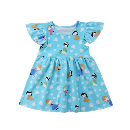Jkerther Toddler Baby Girls Dress Love Heart Cartoon Figures Print Dress Princess Fly Sleeve Summer Dress
Jkerther Toddler Baby Girls Dress Love Heart Cartoon Figures Print Dress Princess Fly Sleeve Summer Dress