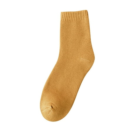 Womens Socks In Autumn And Winter Plus Velvet Padded Warm Towel Socks Solid Color Ladies Long Cotton Socks Gifts for Women Stockings Yellow One Size
Womens Socks In Autumn And Winter Plus Velvet Padded Warm Towel Socks Solid Color Ladies Long Cotton Socks Gifts for Women Stockings Yellow One Size