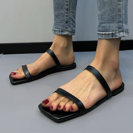 XIAQUJ Women Summer Breathable Fashion Colorful Portable Flat Casual Open Toe Square Head Beach Cool Outing Slippers Sandals for Women Black 7(38)
XIAQUJ Women Summer Breathable Fashion Colorful Portable Flat Casual Open Toe Square Head Beach Cool Outing Slippers Sandals for Women Black 7(38)