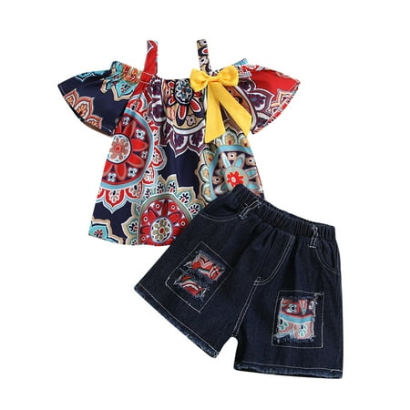 Hirigin Toddler Girls Floral Short Sleeve Tops Ripped Denim Shorts Summer Outfits
Hirigin Toddler Girls Floral Short Sleeve Tops Ripped Denim Shorts Summer Outfits