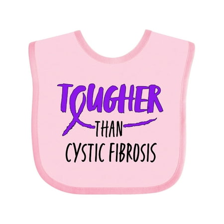 Inktastic Tougher than Cystic Fibrosis Gift Baby Boy or Baby Girl Bib