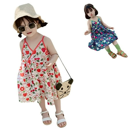 Girls Summer Flower Suspender Dress Children s Fresh Love-heart Printed Princess Dress 3-8 Years 
Girls Summer Flower Suspender Dress Children s Fresh Love-heart Printed Princess Dress 3-8 Years