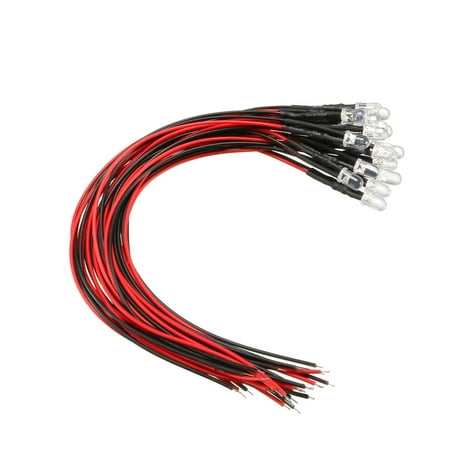 20 Pcs 5mm Pre-Wired Diffused LED Diodes Light 20mA DC 9-12V Blue Light