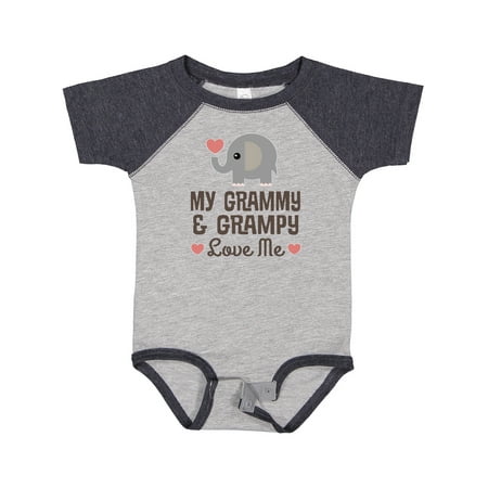 Inktastic My Grammy and Grampy Love Me Outfit Gift Baby Boy or Baby Girl Bodysuit