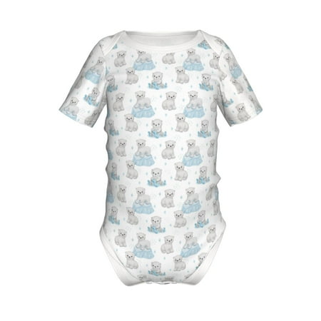 Lukts Playful Polar Bear Pals Print Baby Short Sleeve Romper Onesie for Newborn Baby Boys and Girls-6 Months
Lukts Playful Polar Bear Pals Print Baby Short Sleeve Romper Onesie for Newborn Baby Boys and Girls-6 Months