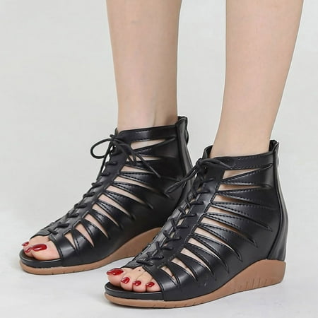 Cathalem Shower Sandals for Women Ladies Wedge Heeled Sandals Women Hollow Ethnic Fashion Roman Bohemian Sandal Beach Shoes Sandal Black 8
Cathalem Shower Sandals for Women Ladies Wedge Heeled Sandals Women Hollow Ethnic Fashion Roman Bohemian Sandal Beach Shoes Sandal Black 8