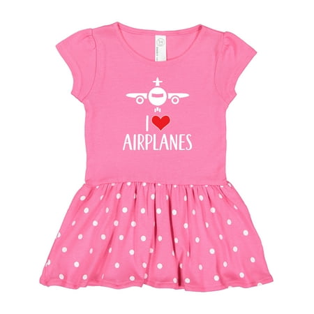 Inktastic Plane I Love Airplanes Gift Baby Girl Dress