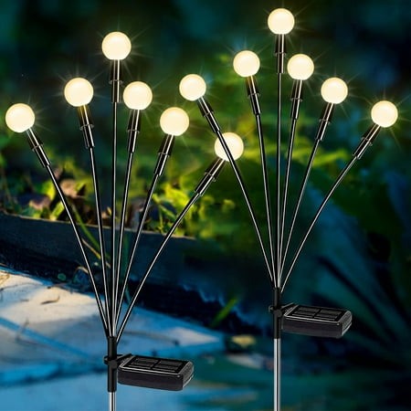 Starburst Swaying Light 2 Pcs Outdoor Decorative Solar Lights Waterproof 6 LED Solar Landscape Light for Garden Yard Patio Decoration (Color)
Starburst Swaying Light 2 Pcs Outdoor Decorative Solar Lights Waterproof 6 LED Solar Landscape Light for Garden Yard Patio Decoration (Color)