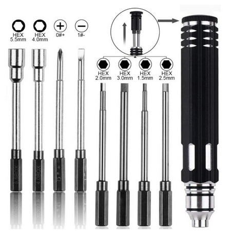 Younar 8-in-1 RC Screwdriver Tools Kit Repair Accessories for RC Helicopter RC Boat Rc Cars
Younar 8-in-1 RC Screwdriver Tools Kit Repair Accessories for RC Helicopter RC Boat Rc Cars