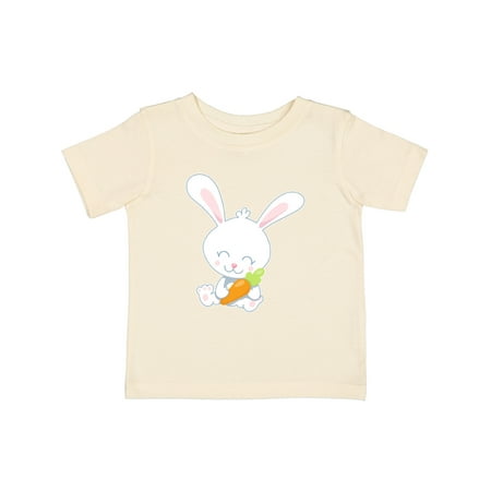 Inktastic Cute Easter Bunny Holding Carrot Gift Baby Boy or Baby Girl T-Shirt