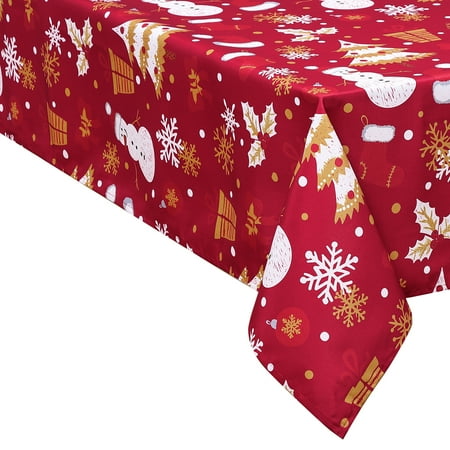 Christmas Tablecloth Waterproof Fabric Table Cover Stain Resistant for Dining Table Buffet Parties and Camping 60x84 Inch
Christmas Tablecloth Waterproof Fabric Table Cover Stain Resistant for Dining Table Buffet Parties and Camping 60x84 Inch