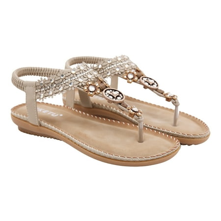 Women s Summer Boho Flat Sandals | Boho Beach Dress Sandals for Women Ladies Girl | T-strap Thong Sandals for Beach Oceanside Outdoor Summer Shoe
Women s Summer Boho Flat Sandals | Boho Beach Dress Sandals for Women Ladies Girl | T-strap Thong Sandals for Beach Oceanside Outdoor Summer Shoe