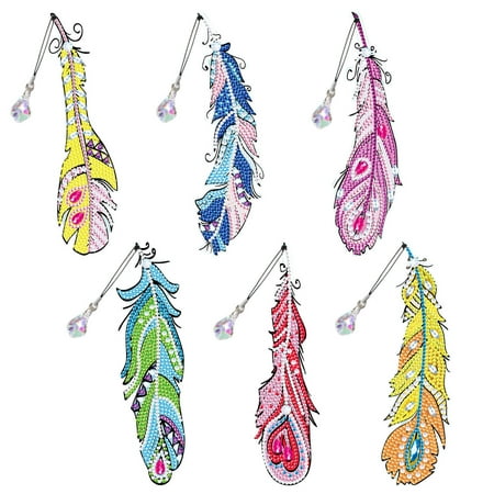 LICHENG Diamond-Painting Bookmark Diamond-Painting Bookmark Set Feather 5D Diamond-Painting Bookmark Diamond-Painting Children s Bookmark 5ML A