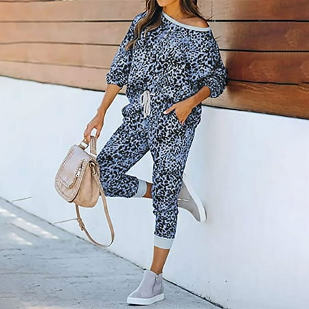 Fiudx Women Leopard Print Tie-Dye 2 Piece Pajamas Casual V-Neck Long Sleeve Drawstring Pants Pajamas Set Lounge43
Fiudx Women Leopard Print Tie-Dye 2 Piece Pajamas Casual V-Neck Long Sleeve Drawstring Pants Pajamas Set Lounge43