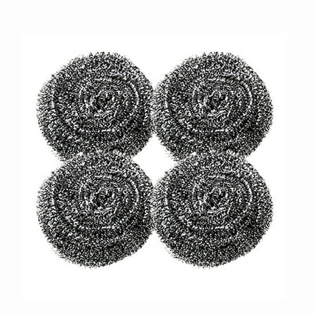 SHUDAGENG 4PCS Stainless Steel Wire Ball kitchen Brush Dish Cleaning Tools Gray