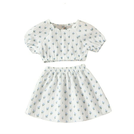 Toddler Girls Set Round Neck Flowers Short Sleeve Top Elastic Waist Short Skirt Summer Birthday Party 2PCS Set Kids Child Clothing Streetwear Dailywear Outwear
Toddler Girls Set Round Neck Flowers Short Sleeve Top Elastic Waist Short Skirt Summer Birthday Party 2PCS Set Kids Child Clothing Streetwear Dailywear Outwear