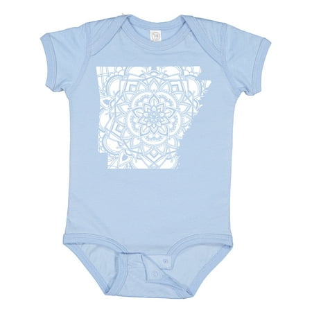 Inktastic Arkansas Silhouette Mandala Gift Baby Boy or Baby Girl Bodysuit