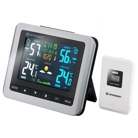 BRESSER Wireless Weather Station w/Indoor & Outdoor Thermometer Hygrometer Air Pressure Moon Phases and Weather Forecast MeteoTemp WTM (7007510)
BRESSER Wireless Weather Station w/Indoor & Outdoor Thermometer Hygrometer Air Pressure Moon Phases and Weather Forecast MeteoTemp WTM (7007510)