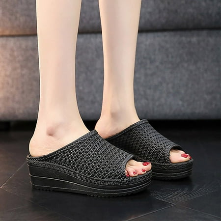Cathalem Women S Summer Thick Bottom Slope Heel Comfortable Hollow Sandals Mesh Outer Wear Womens Slippers with Backs Black 7
Cathalem Women S Summer Thick Bottom Slope Heel Comfortable Hollow Sandals Mesh Outer Wear Womens Slippers with Backs Black 7