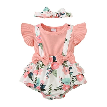uukiA Infant 0-24 Months And 2-3 Years Girl Printed Ruffle Fly Sleeve Cute Romper With Hairband 2PCs Outfit Suit
uukiA Infant 0-24 Months And 2-3 Years Girl Printed Ruffle Fly Sleeve Cute Romper With Hairband 2PCs Outfit Suit
