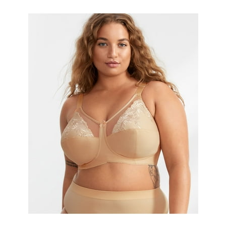 Elila Womens Embroidered Microfiber Wire-Free Bra Style-1301