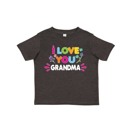 Inktastic I Love You Grandma with Flowers Gift Toddler Toddler Girl T-Shirt