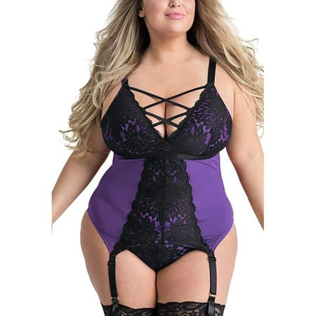 Grianlook Ladies Bodysuit Deep V Babydoll One Piece Lingerie Sets Club Chemise Mini Sleepwear Purple 3XL
Grianlook Ladies Bodysuit Deep V Babydoll One Piece Lingerie Sets Club Chemise Mini Sleepwear Purple 3XL