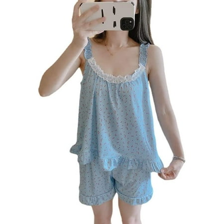 DanceeMangoos Women s Summer Fairycore Pajamas Cutecore Kawaii Loose Preppy Set Korean Cute Cherry Print Two-Piece Pajamas
DanceeMangoos Women s Summer Fairycore Pajamas Cutecore Kawaii Loose Preppy Set Korean Cute Cherry Print Two-Piece Pajamas