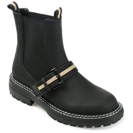 Journee Collection Womens Rilie Round Toe Block Heel Ankle Booties