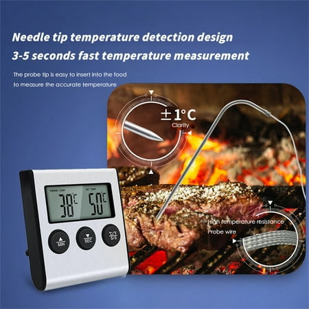 Jomeoic 1pc thermometer Thermometer Food Temperature Counting Display Small Screen 
Jomeoic 1pc thermometer Thermometer Food Temperature Counting Display Small Screen