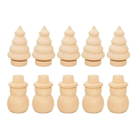 NUOLUX 20pcs DIY Wooden Dolls Snowman Shape and Christmas Tree Blank Adornment Painted Toy
NUOLUX 20pcs DIY Wooden Dolls Snowman Shape and Christmas Tree Blank Adornment Painted Toy
