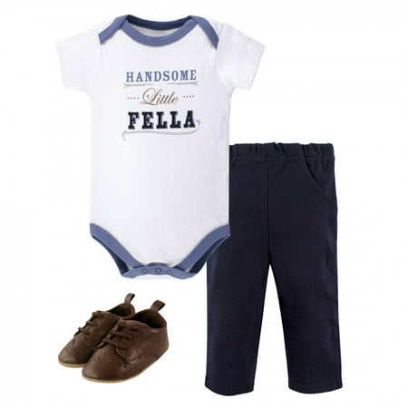Little Treasure Baby Boy Cotton Bodysuit Pant and Shoe 3pc Set Handsome Fella Short-Sleeve 9-12 Months
Little Treasure Baby Boy Cotton Bodysuit Pant and Shoe 3pc Set Handsome Fella Short-Sleeve 9-12 Months